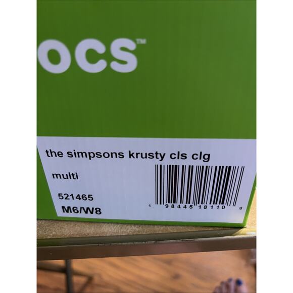 Crocs x The Simpsons "Krusty the Clown" Classic Clog Mens 6 Wmns 8 211107-90H - Picture 7 of 10